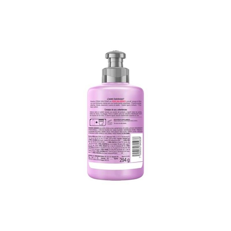 LOral Paris Crema para peinar Hidra Hialurnico Elvive 300 ml