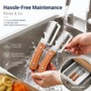 2Pcs Vegetable Peeler with Wooden Handle, Odor-Free Stainless Steel Multi