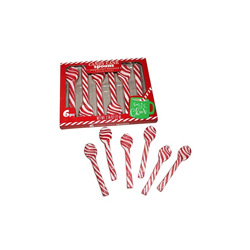 CANDY CANE Spoons, peppermint flavored, (1) box