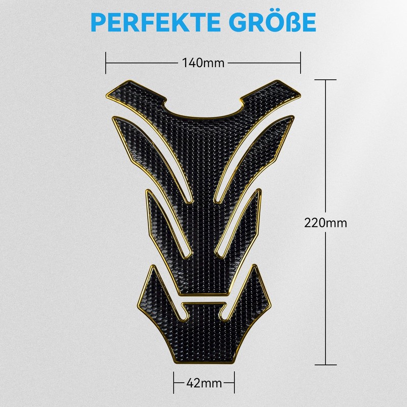 Cretassion Motorcycle Tank Pad Tank Protector Tank Sticker 3D Tank