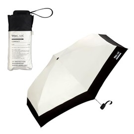 【2025】Men's Sunny and Rainy Umbrella, Sunshade IZA Type: Compact Off x Black [100% Light Blocking Rate・100% UV Protection Rate・UPF 50+・Heat Shielding] Folding Umbrella for Commuting, School, Travel