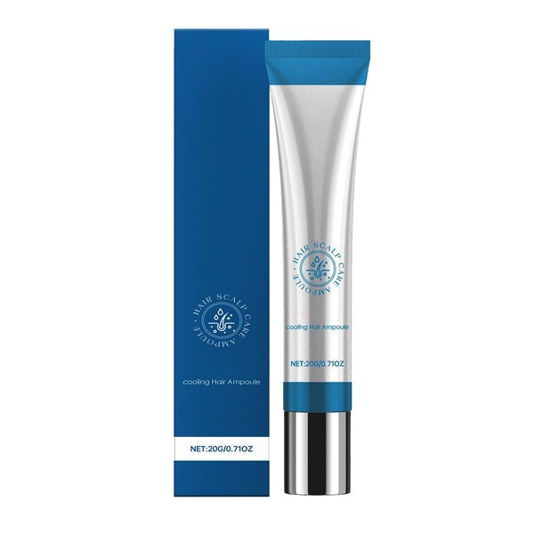 Scalpy Cooling Hair Ampoule,Hair Growth Serum with Rolling Ball Massage,Scalp