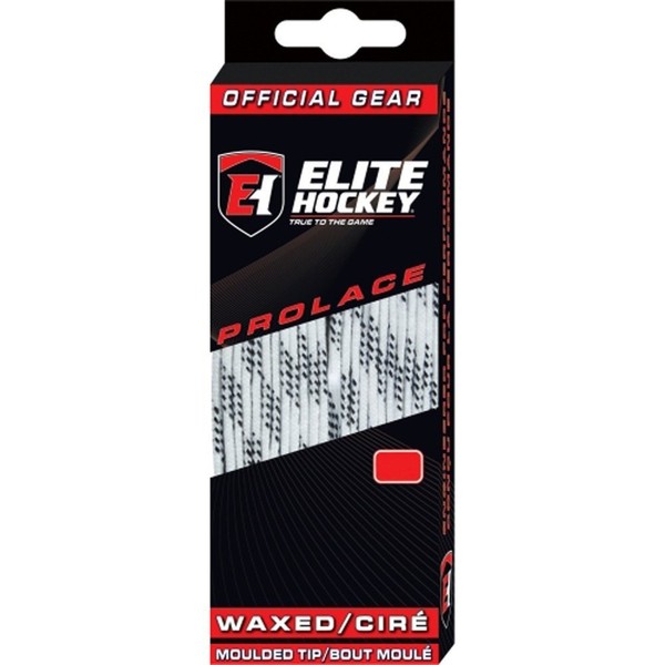 Elite Hockey Prolace Waxed Hockey Skate Laces (White, 130")