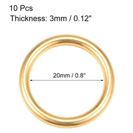 TOP-VIGOR 10Pcs Welded O-rings, 26mm Outer Dia 3.1mm Thickness Multi-Purpose Zinc Alloy O Rings, Smooth Strapping Welded Round Rings for Hardware Bags Ring Hand DIY Accessories and Dog Leas