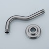 8-inch S-Shape Curved Shower Arm with Flange, Stainless Steel Top