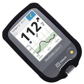 No-slip Silicone Case for Freestyle Libre 3 Freestyle Libre 2 (Black)