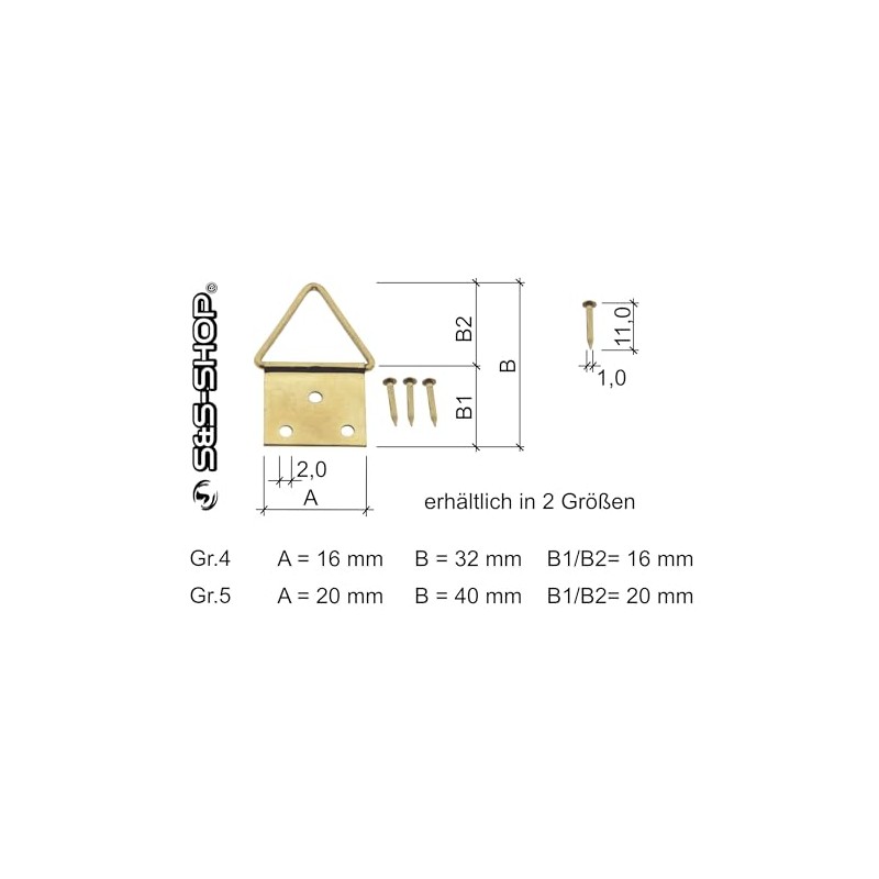 Pack of 10 Picture Eyelets - Size: 4 (32 x