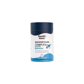 Gomitas de Magnesio Complex sabor Mora Azul | 180 gomitas enriquecidas con Glicinato, Treonato, Malato y Citrato de Magnesio | Con Vitaminas + Ingredientes Naturales | Health Hack 874mg por porción