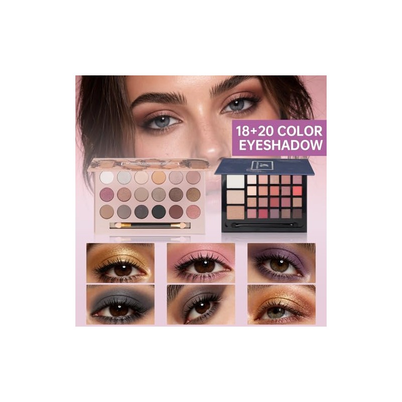 LAZORA- Kit de maquillaje todo en uno Contiene una amplia