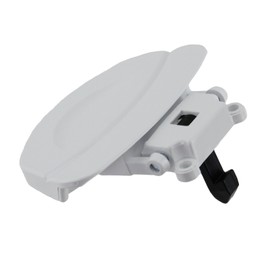 SPARES2GO Plastic Door Handle Lever for Caple WDI2201 WMI2001 Washing Machines (White)