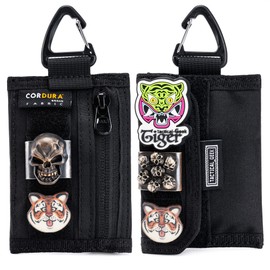 TACTICAL GEEK A2 S EDC Monedero de nailon, almacenamiento multipropósito, organizador multiusos, para multiherramientas, pequeño, para hombres, compacto para dispositivos de uso diario, negro