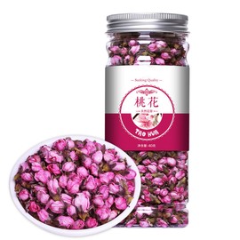 Chinese Herbal Flower Fruit Tea - Golden Silk Chrysanthemum Rose Scented Tea in Can - Health Care Flowers Healthy Green Food (40g Peach Blossom)