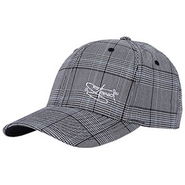 2Stoned, Flexfit baseball cap with embroidery, baseball cap for women, men and children (Flexfit Cap Glen Check) - Black/White (Glen Check) Checkered, size: L-XL