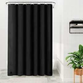 Barossa Design Barossa Design Extra Long Black Shower Curtain Liner with 3 Magnets - 72" x 84" XL, Waterproof PEVA Lightweight Shower Liner for Bathroom, PVC Free, Metal Grommets - Black, 72x84
