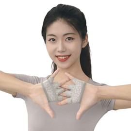 COZENTA Fitness Gloves, Half Finger Gloves, Training Gloves, Women's, Muscle Training (Pink, Gray)