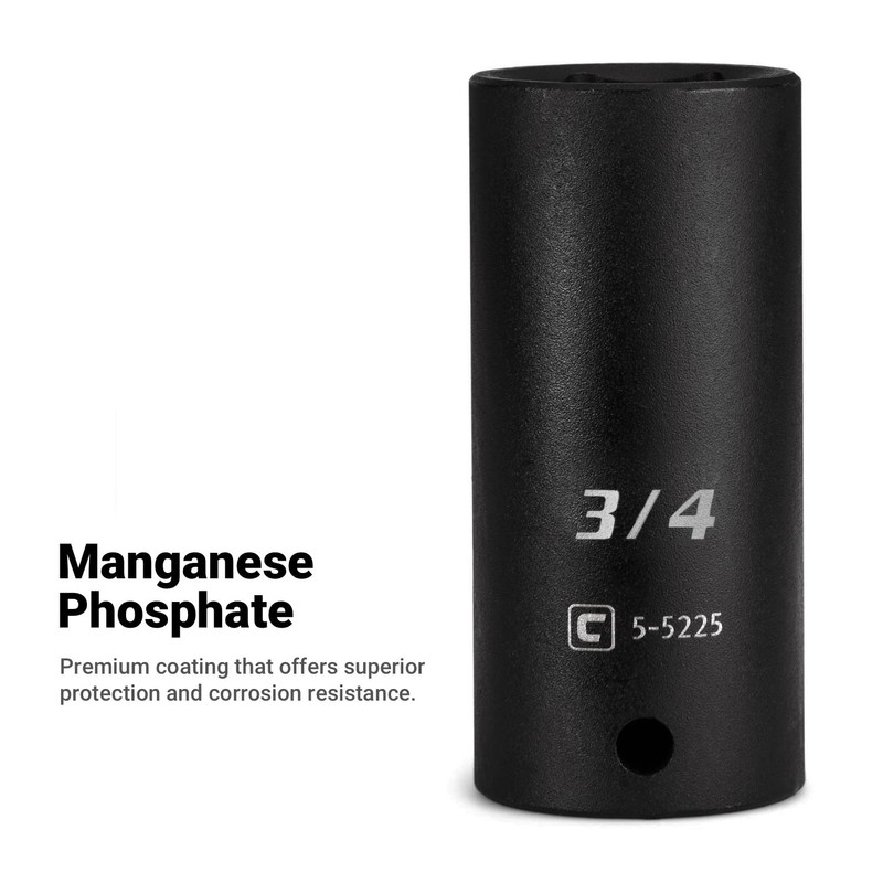 Capri Tools 13/16-Inch Deep Impact Socket, 1/2-Inch Drive, 6-Point, SAE