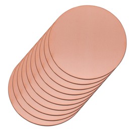 Uxney Round Copper Plate, 20 mm Diameter, 2 mm Thick Copper Metal Sheet for Crafts, DIY, Jewellery, Electrics, Repair, Industry (10 Pieces)