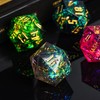 Cusdie 33MM D20 DND Dice with Sharp Edges and Glitter