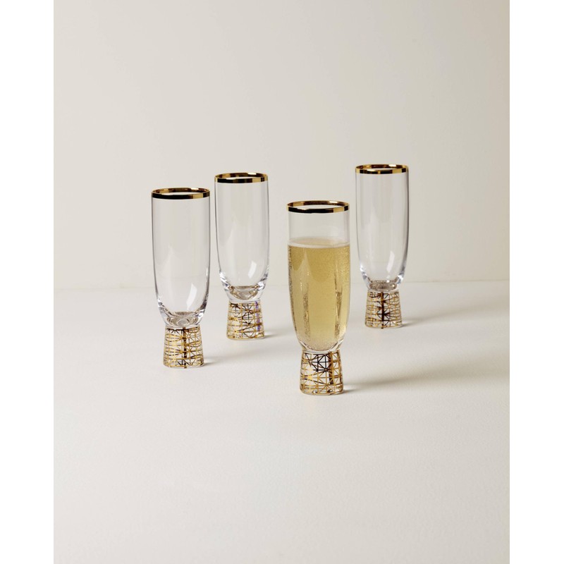 Lenox Tuscany Classics Gold Frost Flutes, Set of 4, 4