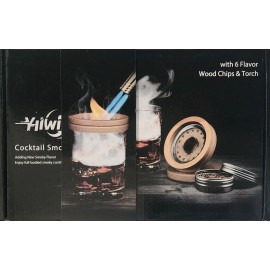 YIWINWY Cocktail Smoker Kit with 6 Flavor Wood Chips & Torch