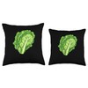 Romaine Lettuce Cartoon Throw Pillow