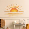 Sunset Wall Stickers, sacinora Yellow Setting Sun Wall Decals Removable