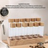 Coffee Bean Storage Tube Glass Coffee Bean Cellar with Wooden