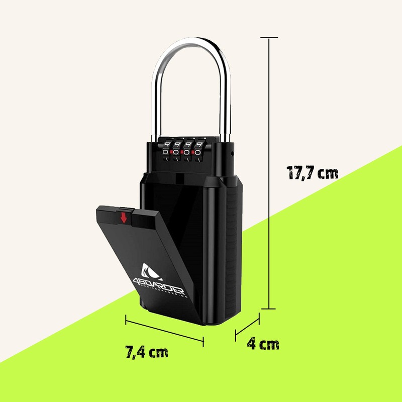 4boarder® Surfy Key Safe with Number Code, Weatherproof Key Box,