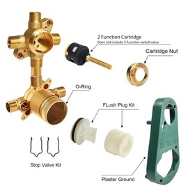 U232CIS Mixing Valve Supports 2 or 3 Function Diverter with 1/2" CC/IPs Connection and Stop Brass Structure Compatible with Moen Valve System