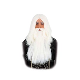 Wizard White (Wig with Beard)