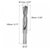 sourcing map 17mm Reduced Shank Cemented Carbide Twist Drill Bits