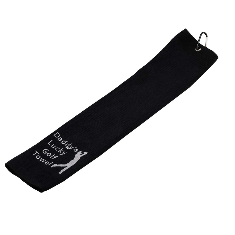 Dad Golf Towel Embroidered Golf Towel Gift Daddy’s Lucky Golf