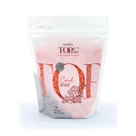 Italwax Top Line Coral - 0,45Kg / 1lb - Hard wax beads for hair removal - Unscented - Synthetic formulation ideal for sensitive skins - Recommended for Bikini Area and Armpits