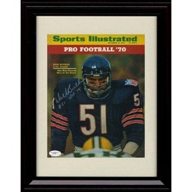 Dick Butkus - Chicago Football SI Autograph Promo Print - 9/21/1970 - Framed 8x10