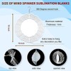Srrrwunti 10Pcs 8 Inch Sublimation Wind Spinner Blanks 3D Wind