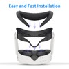 3-Pack Breathable Foam Face Pad & Sweat-Proof PU Leather &