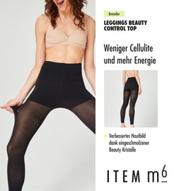 ITEM m6 - Compression Leggings for Women Anti Cellulite 60 Denier Beauty Leggings Control Top, black