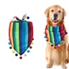 AIMALL Mexican Style Pet Bandana and Straw Hat Set, Colourful