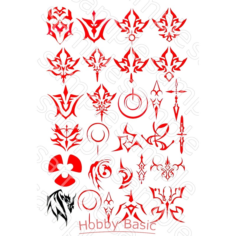 Ryoshu Tattoo Sticker Cosplay Body Paint Fate Grand Order Zero