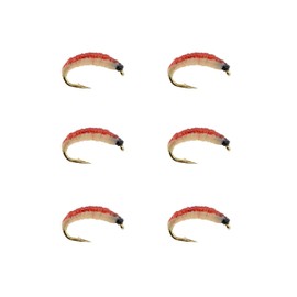 Wild Water Fly Fishing Gooey Grub Nymph Flies, Size 10 for Trout Qty. 6