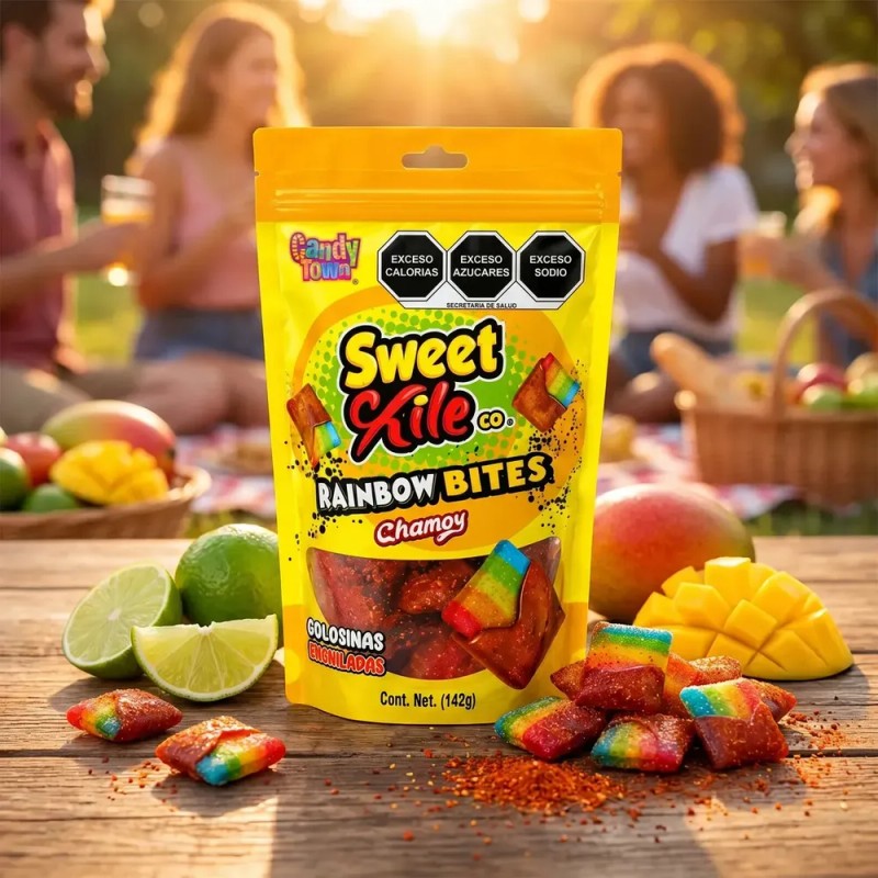 Gomitas Enchiladas Sweet Chile Rainbow Bites Chamoy 142g Dulces Aciditos