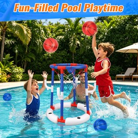 Mocuba Floating Pool Basketball Hoop, Water-Fillable Stable Base