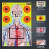 GunZee Anatomical Shooting Targets, 12" x 18" Numbered Paper Targets