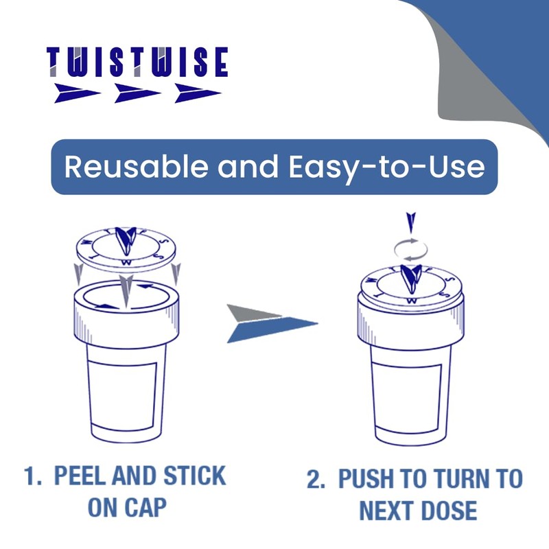 Twistwise™ Twice Daily Pill Reminder Dosage Dial - 3 Pack