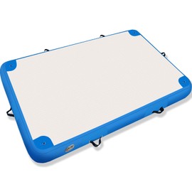 GZKYYLEGS Inflatable Floating Dock, 8 ft x 6 ft Inflatable Platform with Air Pump & Carry Bag, Swim Platform 6 Inch Thick with Metal Buckle, Floating Dock, Floating Platform for Pool Beach Ocean