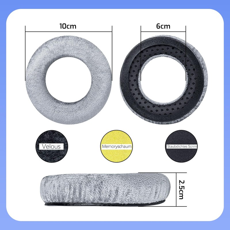AzureRay Ear Pads Headphones for DT-770 Pro, Soft and Thickened