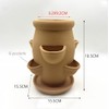 RISEON Six Pocket Terra Cotta Strawberry Jam Planter Strawberry Pot