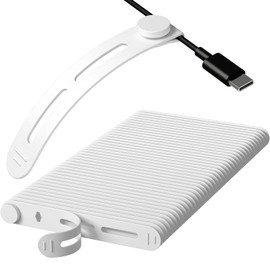 24 Pcs Silicone Cable Ties, Reusable Cable Ties, High Elasticity Cord Wraps for Electrical Cords, Multipurpose Cord Organizer for Charger Cables, Headphone Wrap (white)