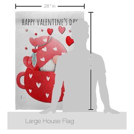 Breeze Decor Day Gnomes American Flag for Outside House Pack Embroidery Valentine Door Sign Home Room Poster Patriotic Tapestry Wall, Garden Decorations Gifts Made in USA