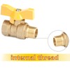 Oumuik Brass Ball Valve, 3/8 Inch, PN16, Red, Full Flow,